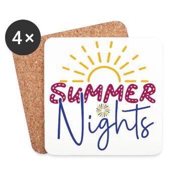 Sommernächte - Untersetzer (4er-Set) - Weiß - Vorne