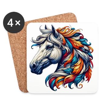Horse - Coasters (set of 4) - white - Front