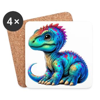 Dinosaur - Coasters (set of 4) - white - Front