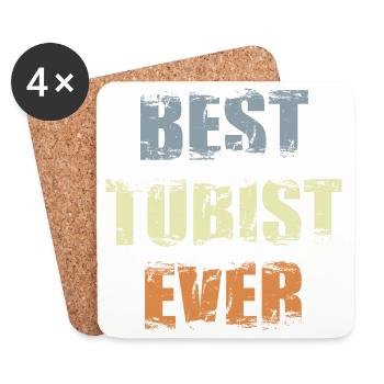 Bester Tubaspieler - Untersetzer (4er-Set) - Weiß - Vorne