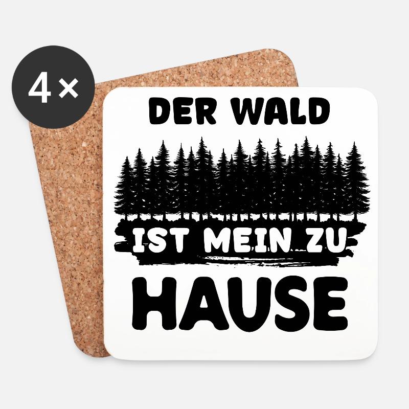 Waldarbeit Forst Statement Holzfäller Baum Holz - Untersetzer (4er-Set) - Weiß