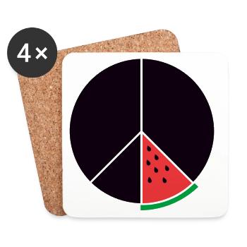 Gaza Peace - Coasters (set of 4) - white - Front
