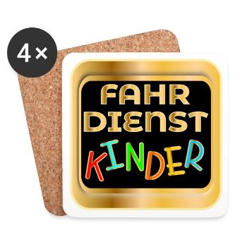 FAHRDIENST KINDER - AUTOFAHREN - Untersetzer (4er-Set) - Weiß - Vorne