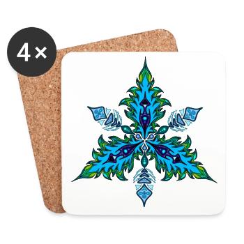 Cristal - Dessous de verre (lot de 4) - blanc - Devant
