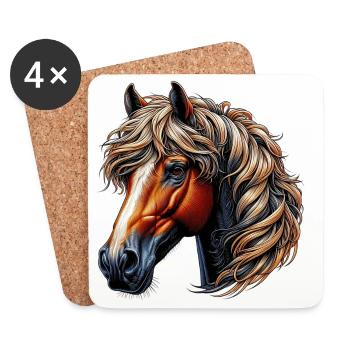 Horse - Coasters (set of 4) - white - Front