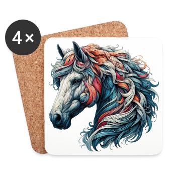 Horse - Coasters (set of 4) - white - Front