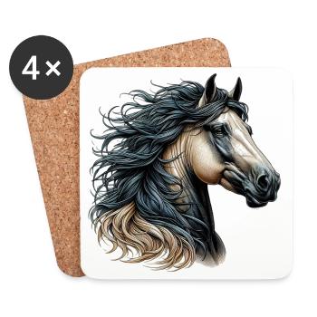 Horse - Coasters (set of 4) - white - Front