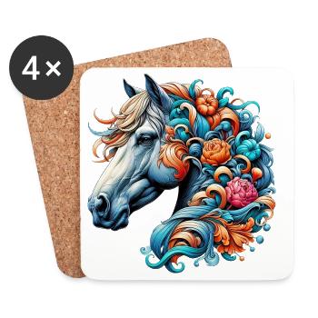 Horse - Coasters (set of 4) - white - Front