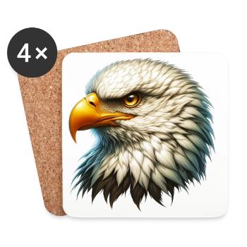 Eagle - Coasters (set of 4) - white - Front