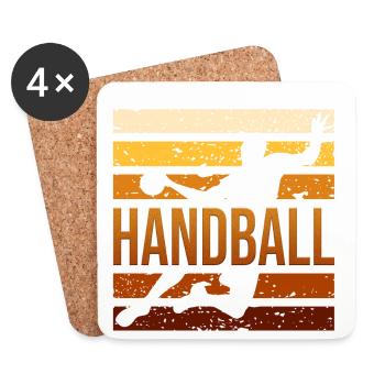 Handball - Untersetzer (4er-Set) - Weiß - Vorne
