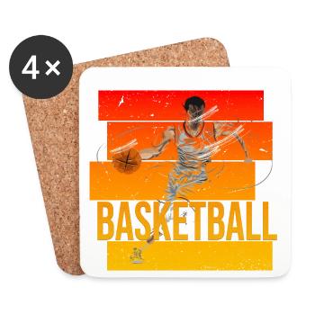 Basketball - Untersetzer (4er-Set) - Weiß - Vorne