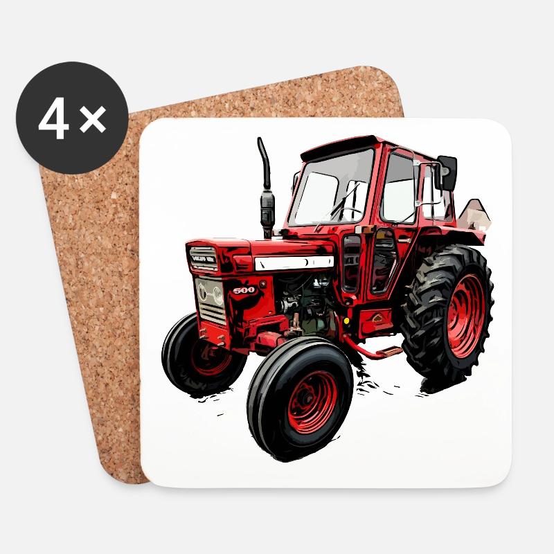 Traktor BM T 500 - Untersetzer (4er-Set) - Weiß