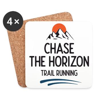 Trail Running - Chase The Horizon - Coasters (set of 4) - white - Front