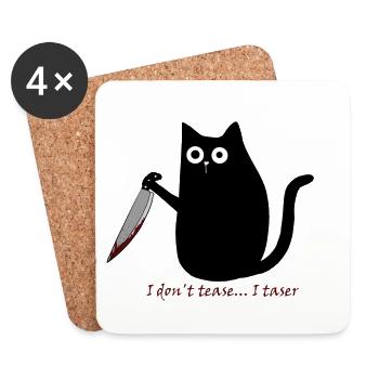 I don't tease - Untersetzer (4er-Set) - Weiß - Vorne