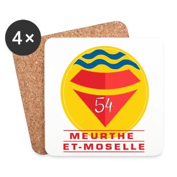 Meurthe-et-Moselle - Untersetzer (4er-Set) - Weiß - Vorne