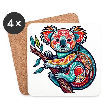 Koala - Coasters (set of 4) - white - Front
