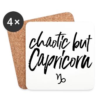 Astro Chaotic but Capricorn - Coasters (set of 4) - white - Front