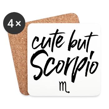 Astro Cute but Scorpio - Untersetzer (4er-Set) - Weiß - Vorne