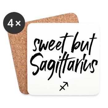 Astro Sweet but Sagittarius - Coasters (set of 4) - white - Front