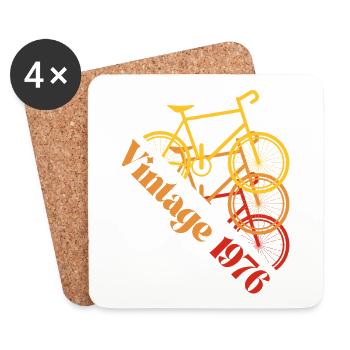 Millésime 1976 - Dessous de verre (lot de 4) - blanc - Devant