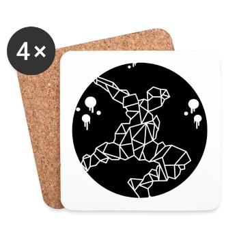 Sport - black - Coasters (set of 4) - white - Front