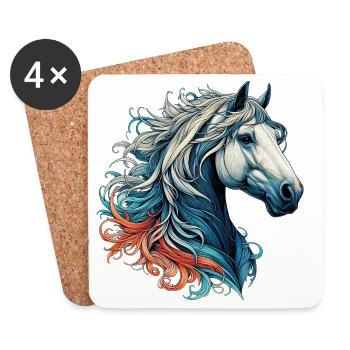 Horse - Coasters (set of 4) - white - Front