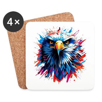 The Eagle - Untersetzer (4er-Set) - Weiß - Vorne