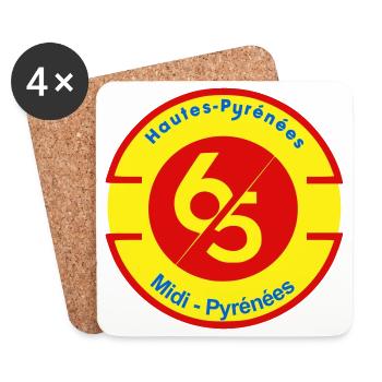 Hautes-Pyrénées - Coasters (set of 4) - white - Front