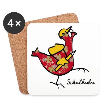 RIKELS Design: Erstklässler Schulstarter 2026 - Untersetzer (4er-Set) - Weiß - Vorne