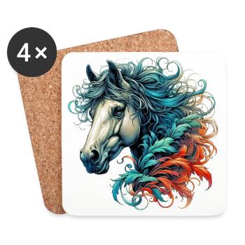 Horse - Coasters (set of 4) - white - Front