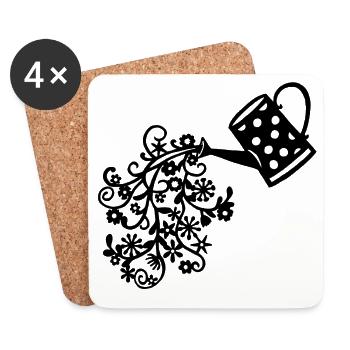 The Return of Spring (Black) - Coasters (set of 4) - white - Front