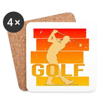 Golfsport - Untersetzer (4er-Set) - Weiß - Vorne