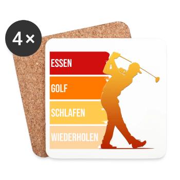 Tagesablauf - Untersetzer (4er-Set) - Weiß - Vorne