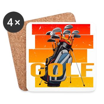 Golfsport - Untersetzer (4er-Set) - Weiß - Vorne