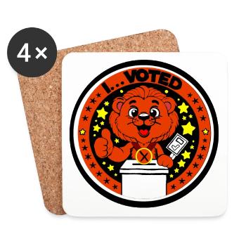 I... Voted - Coasters (set of 4) - white - Front
