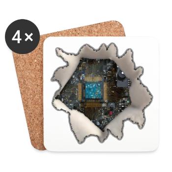 Mon fonctionnement interne - Dessous de verre (lot de 4) - blanc - Devant