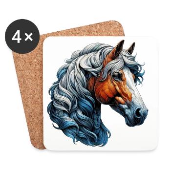 Horse - Coasters (set of 4) - white - Front