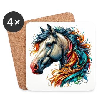 Horse - Coasters (set of 4) - white - Front