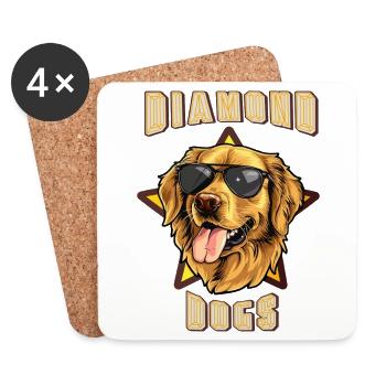 Diamond dogs - Untersetzer (4er-Set) - Weiß - Vorne
