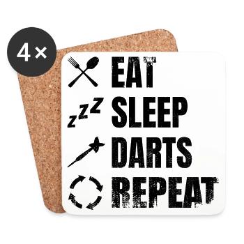 Dart Daily Schedule - Coasters (set of 4) - white - Front