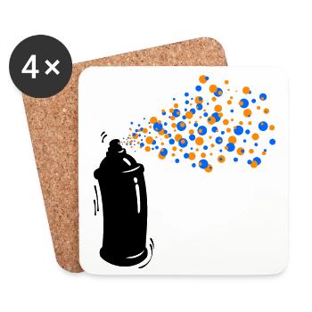 Wildstyle Sprayer Graffti Spray Can Street Art - Coasters (set of 4) - white - Front