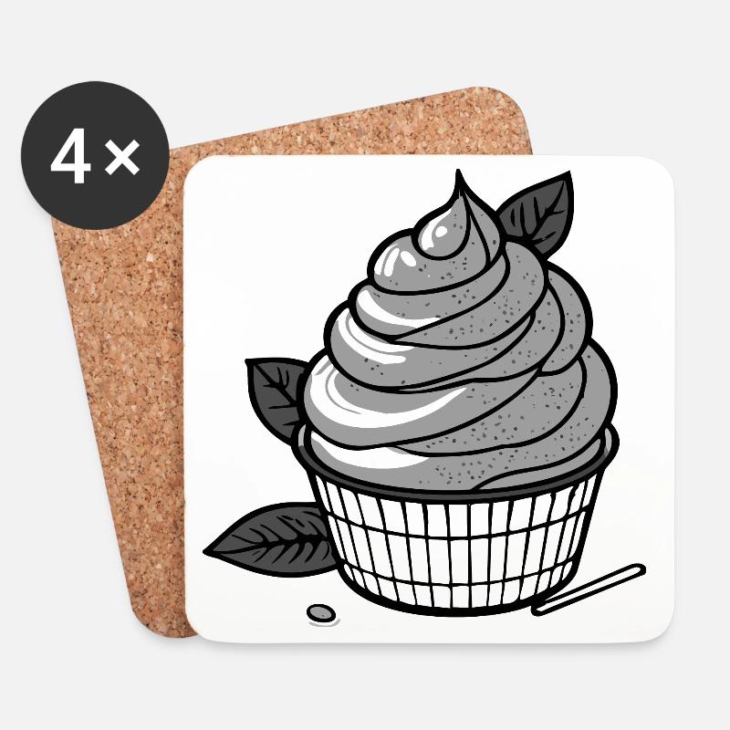 Matcha IceCream - Untersetzer (4er-Set) - Weiß