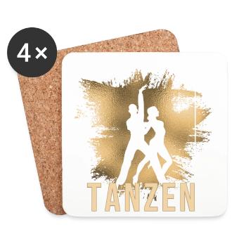 Tanzen - Untersetzer (4er-Set) - Weiß - Vorne