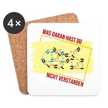 Was daran hast du nicht verstanden? - Untersetzer (4er-Set) - Weiß - Vorne