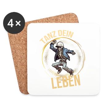 Tanz dein Leben - Untersetzer (4er-Set) - Weiß - Vorne