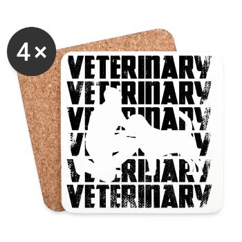 Veterinarian - Coasters (set of 4) - white - Front