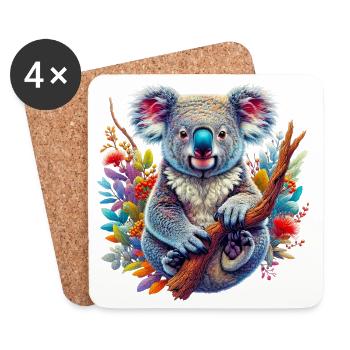 Koala - Coasters (set of 4) - white - Front