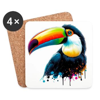 Toucan - Coasters (set of 4) - white - Front