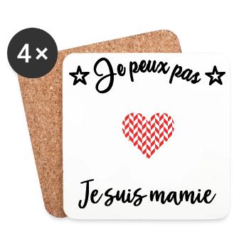 GRANNY. MOTHER'S DAY. HAPPY GRANNY'S DAY. I LOVE YOU - Coasters (set of 4) - white - Front