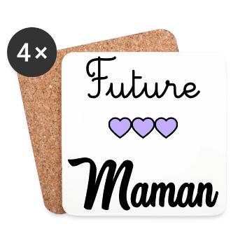 MOM-TO-BE - Coasters (set of 4) - white - Front
